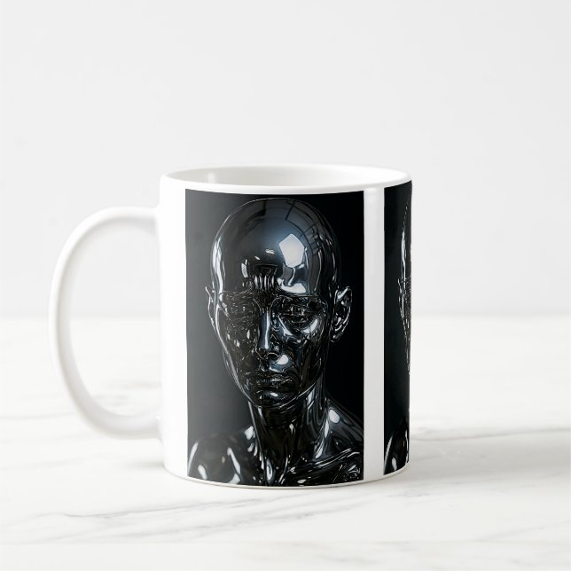 Caneca De Café Declaração de Três Clones Chrome (Esquerda)