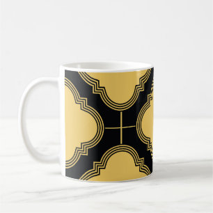 Caneca De Café Deco da arte: elegância decorativa sem costura.