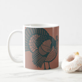 Caneca De Café Deco Turkey Ação de Graças Toffee Color Mug