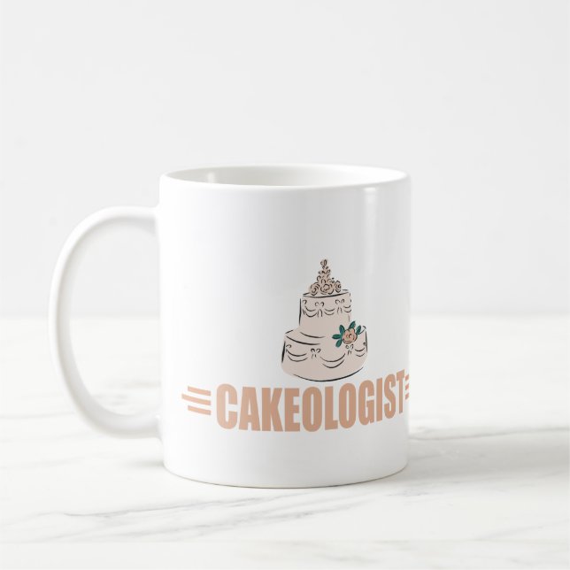 Caneca De Café Decoração de Bolo Humorístico (Esquerda)