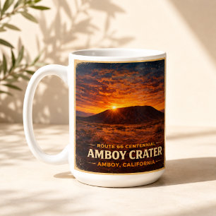 Caneca De Café Decoração de Café Pôr do Sol Cratera Amboy Rota 66