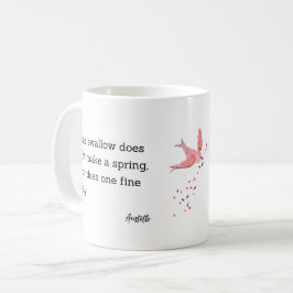 Caneca De Café Decoração de Citação da Primavera de Aristóteles p