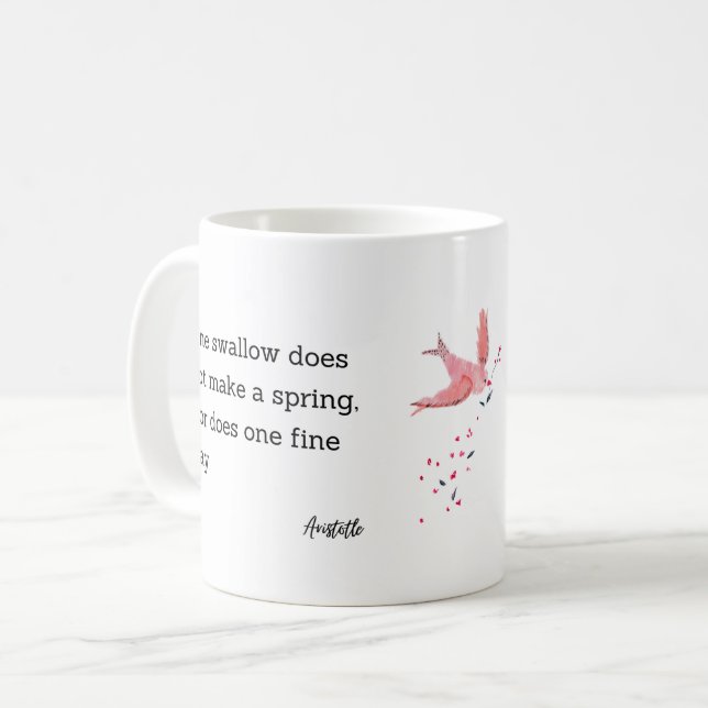 Caneca De Café Decoração de Citação da Primavera de Aristóteles p (Frente Esquerda)