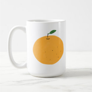 Caneca De Café Decoração de Cozinha Minimalista Fruta Laranja Mad