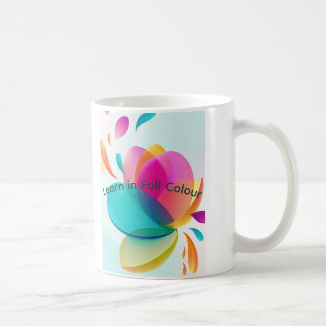 Caneca De Café Decoração de Mesa em Aquarela (Direita)