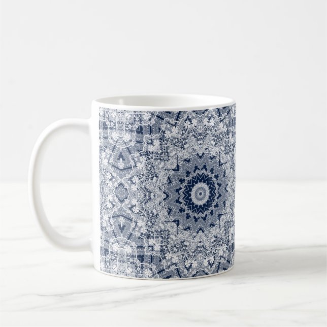 Caneca De Café Decoração de renda (Esquerda)