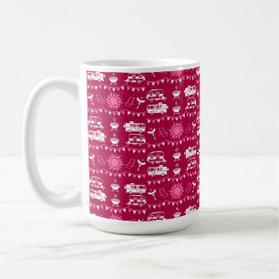 Caneca De Café Decoração inicial do acampamento Caravan