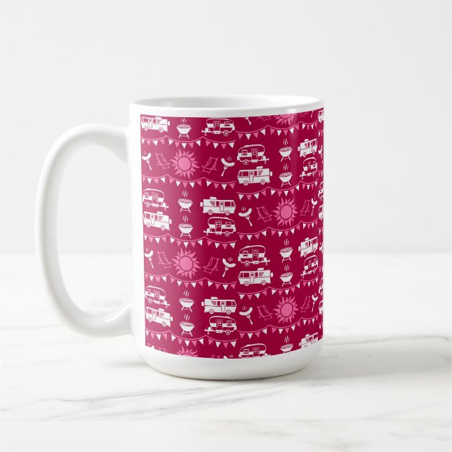 Caneca De Café Decoração inicial do acampamento Caravan (Esquerda)