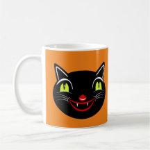 Decoração Vintage de Halloween Gato Preto I