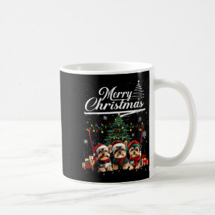 Caneca De Café Decorações De árvore De Natal Do Terrier De Yorksh