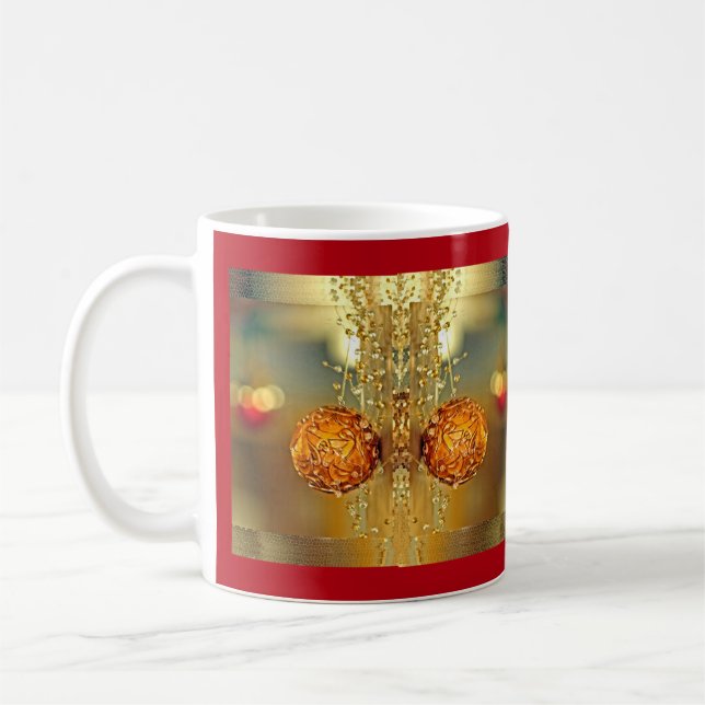 Caneca De Café Decorações de Natal (Esquerda)