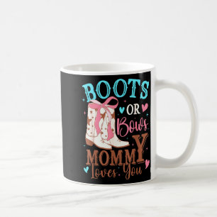 Caneca De Café Decorações de revelação de gênero Boots ou laços m