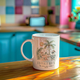 Caneca De Café Decore as Palmeiras | Natal Tropical Divertido
