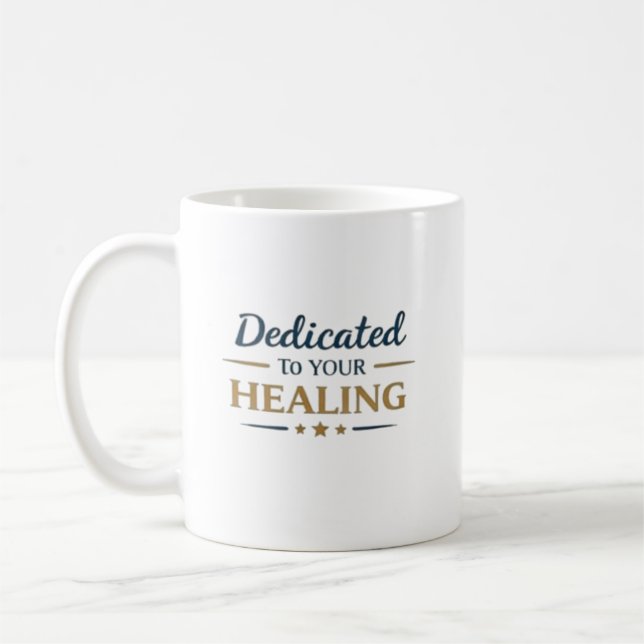 Caneca De Café Dedicado à Sua Cura Personalizada (Esquerda)