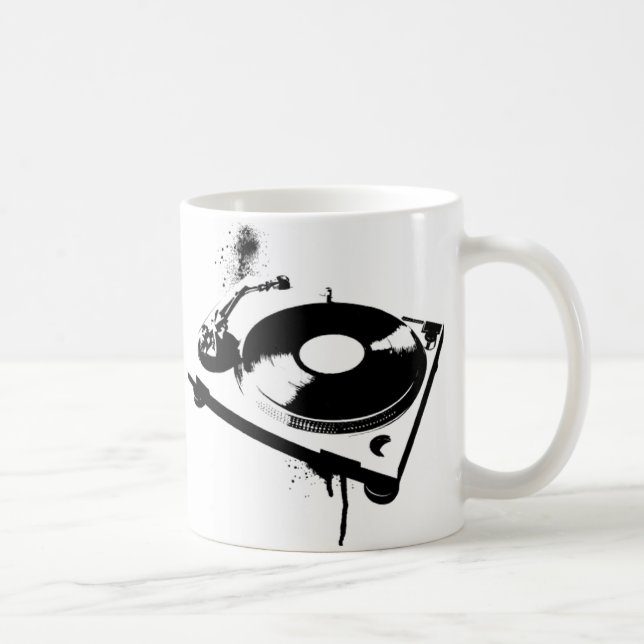 Caneca De Café Deejay DJ Turntable Coffee Mug | Presentes para mú (Direita)