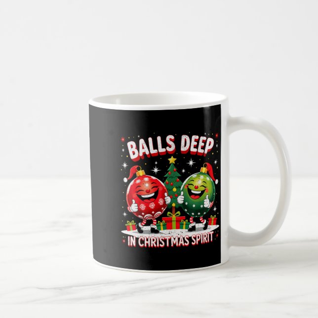 Caneca De Café Deep In Christmas Srit Funny Ornament  (Direita)