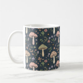 Caneca De Café Deep Slate Blue Moody Mushroom All Over Print