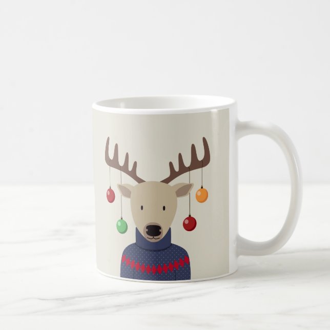 Caneca De Café Deer Christmas (Direita)