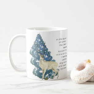 Caneca De Café Deer Deixe Pegadas Na Neve