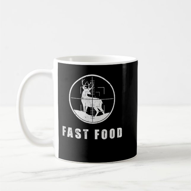 Caneca De Café Deer Hunting Funny Hunter Fast Comida Season Fast  (Esquerda)