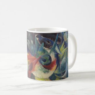 Caneca De Café Deer in a Flower Garden por Franz Marc, Vintage Ar