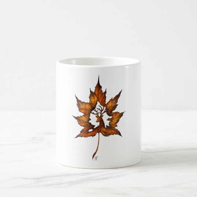 Caneca De Café Deer in a leaf (Centro)