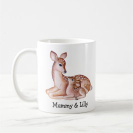 Caneca De Café Deer Mãe & Bebê - Adorável Tumg Personalizado