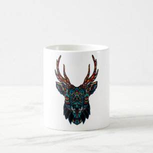 Caneca De Café Deer Mandala Design