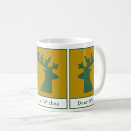 Caneca De Café Deer Personalizado Deseja Uma Arte De Férias Doura
