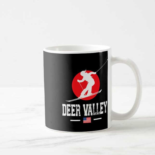 Caneca De Café Deer Valley Usa Ski Resort Rocky Mounts America (Direita)