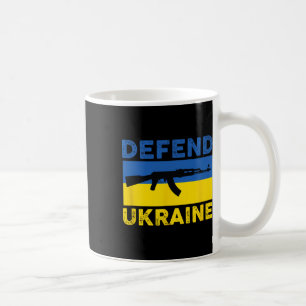 Caneca De Café Defenda a Ucrânia - Apoie a Ucrânia - Bandeira Ak-