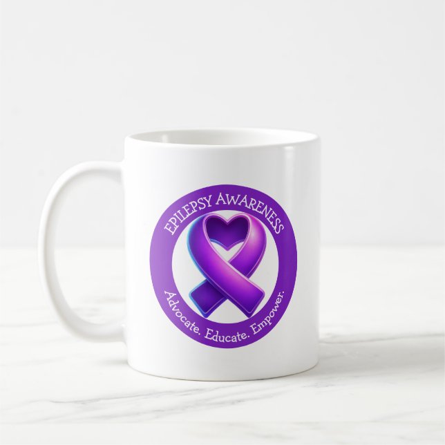 Caneca De Café Defender. Educar. Capacitar.| Conscientização da E (Esquerda)