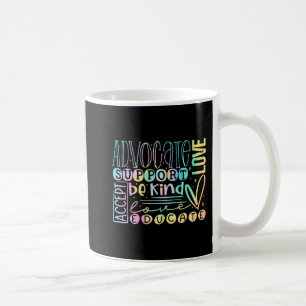 Caneca De Café Defensor do Amor Aceitar Ser Amável Autismo Awaren