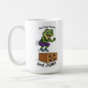 Caneca De Café Defina Seus Objetivos e Salte – Treino de Sapo Fem