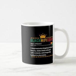 Caneca De Café Definição Blacknificente do Orgulho Negro Africano