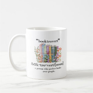 Caneca De Café Definição "Booktrovert"