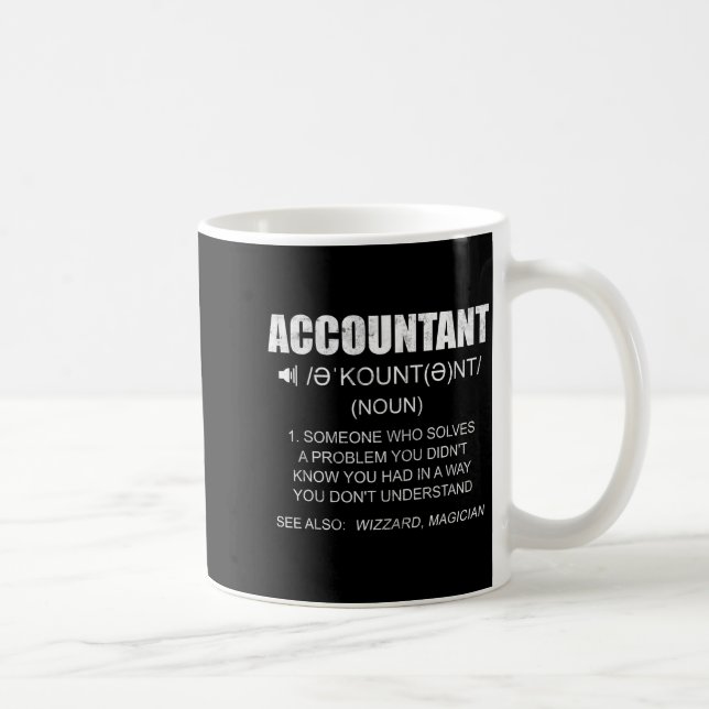 Caneca De Café Definição contador engraçado presente cpa tributaç (Direita)