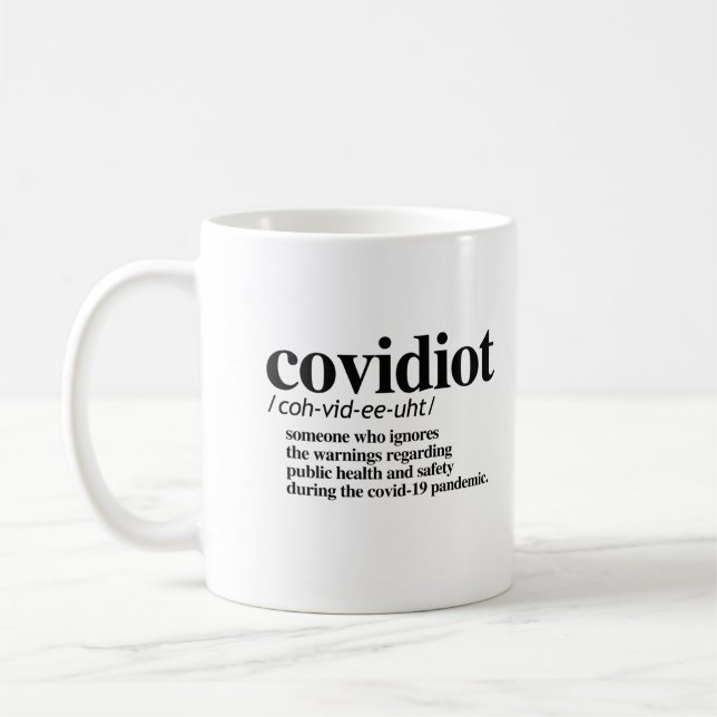 Caneca De Café Definição Covidiota (Esquerda)
