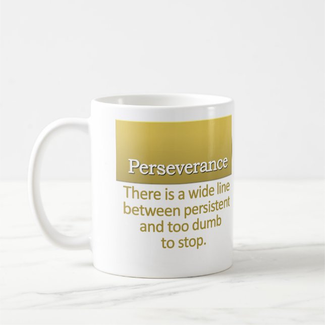 Caneca De Café Definição da perseverança (Esquerda)
