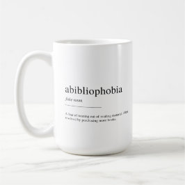 Caneca De Café Definição de abibliofobia