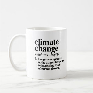 Caneca De Café Definição de Alterações Climáticas