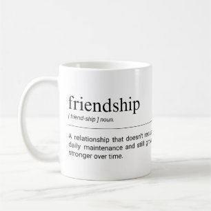 Caneca De Café Definição de Amizade Citação de Melhor Amigo Fofo