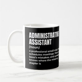 Caneca De Café Definição de Assistente Administrativo Funny