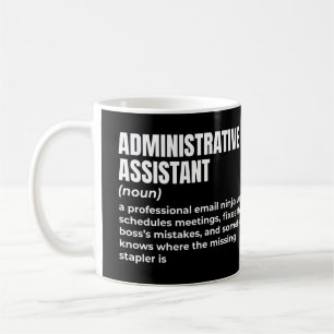 Caneca De Café Definição de Assistente Administrativo Funny