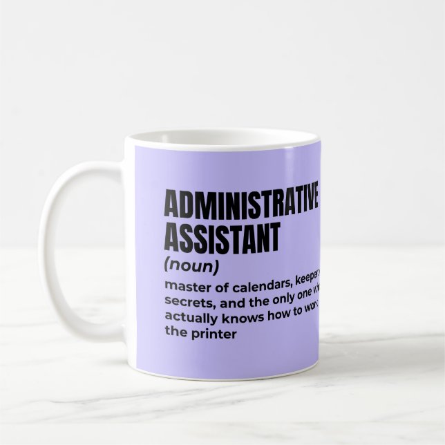 Caneca De Café Definição de Assistente Administrativo Hilário (Esquerda)
