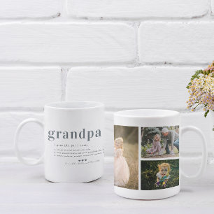 Caneca De Café Definição de Avô   Colagem de 3 Fotos