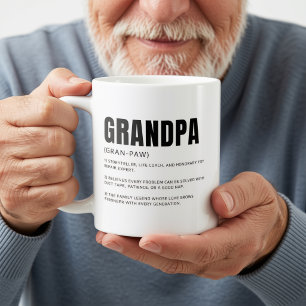 Caneca De Café Definição de Avô Divertida e de Coração
