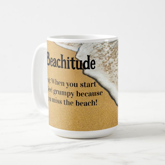 Caneca De Café Definição de "Beachitude" (Frente Esquerda)