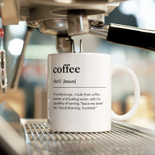 Caneca De Café Definição de Café Engraçada Barista Humor Moderno