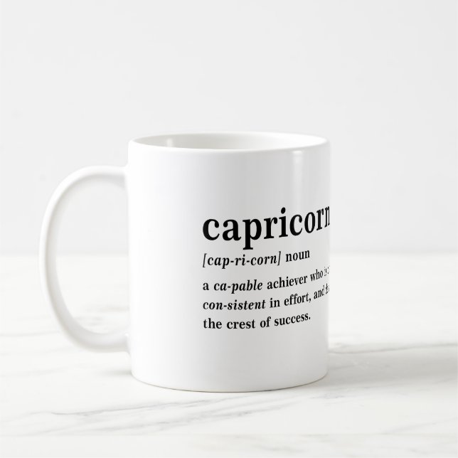 Caneca De Café Definição de Capricórnio Presente Estético de Astr (Esquerda)